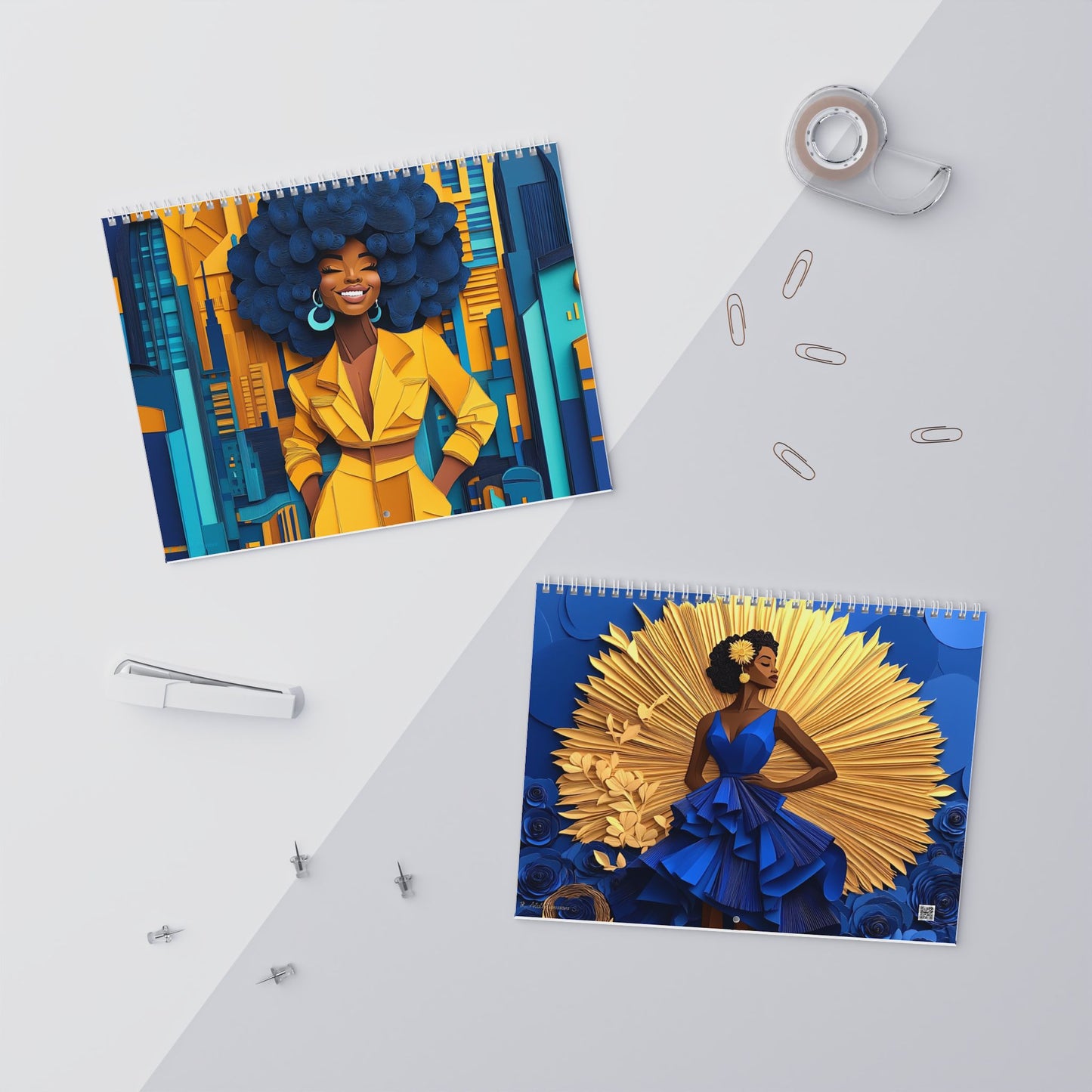 I Am Affirmation Calendar Blue & Gold Edition