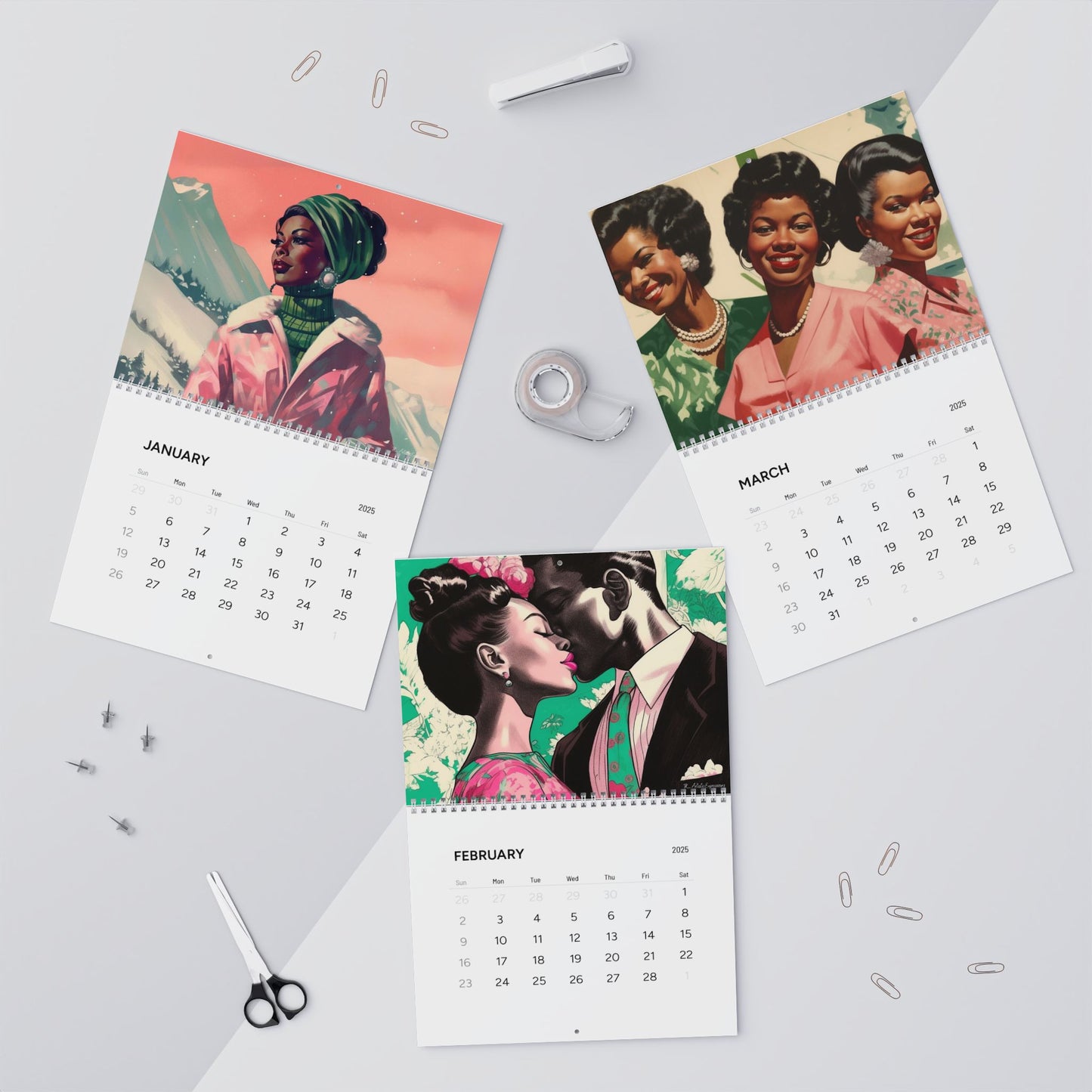 Timeless Radiance 2025 Wall Calendar
