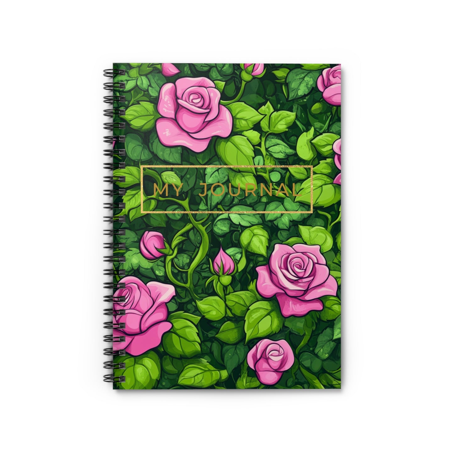 Pink Roses Spiral Note Journal