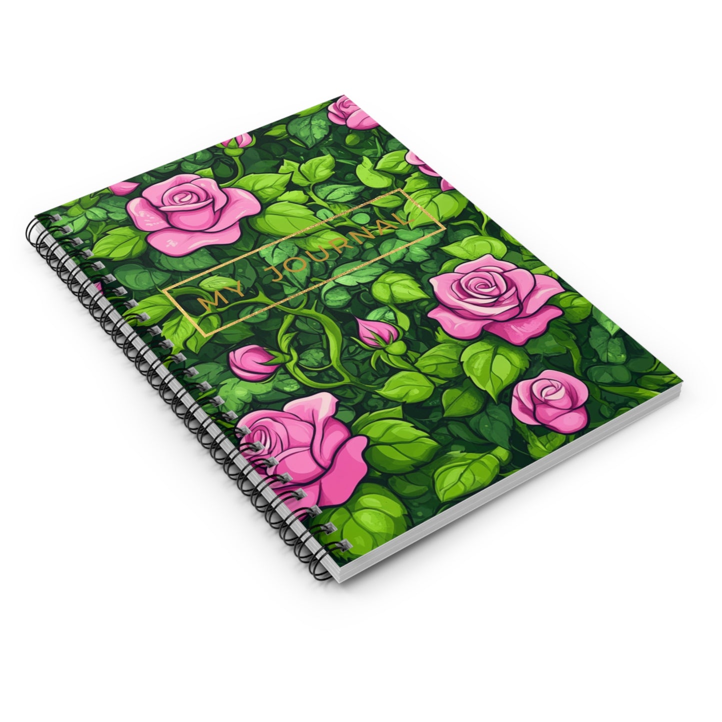 Pink Roses Spiral Note Journal